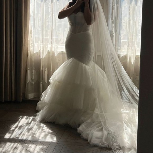 Pronovias Bridal SAINT Tulle Off White Wedding Dress - Picture 6 of 10